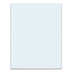 TOPS Quadrille Pads, Quadrille Rule (6 sq/in), 50 White 8.5 x 11 Sheets (33061)