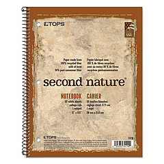TOPS Second Nature Single Subject Wirebound Notebook, Medium/College Rule, Randomly Assorted Covers, 11 x 8.5, 80 Sheets (74111)