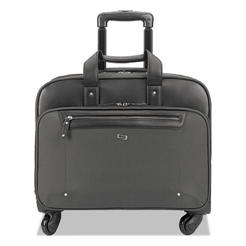 Solo Gramercy Rolling Case, Fits Devices Up to 15.6", 10.25 x 15.62 x 15.62, Polyester, Gray (EXE95010)