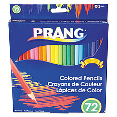 Prang Colored Pencil Sets, 3 mm, 2B (#1), Assorted Lead/Barrel Colors, 72/Pack (22725)