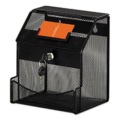 Safco Onyx Mesh Collection Box, 7.25 x 8.5 x 6, Steel, Black (4238BL)