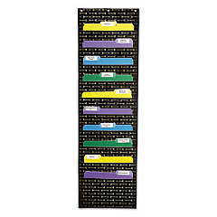 Carson-Dellosa Education Storage Pocket Chart, 10 Pockets, 14 x 47, Black (158042)