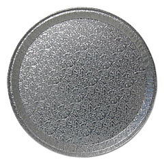 Durable Packaging Aluminum Cater Trays, Flat Tray, 12" Diameter x 0.56"h, Silver, 50/Carton (12FT)