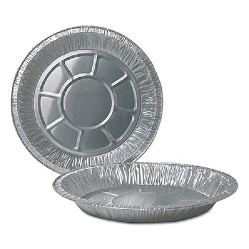 Durable Packaging Aluminum Pie Pans, Deep, 32 oz, 10" Diameter x 1.38"h, 500/Carton (260040)
