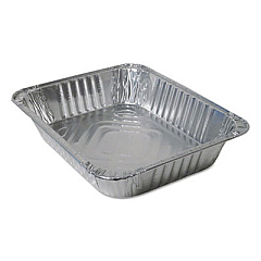 Durable Packaging Aluminum Steam Table Pans, Half-Size Deep120 oz., 2.56" Deep, 10.38 x 12.75, 100/Carton (4200100)