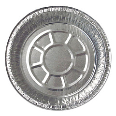 Durable Packaging Aluminum Round Containers, 22 Gauge, 24 oz, 7" Diameter x 1.75"h, Silver, 500/Carton (527500)