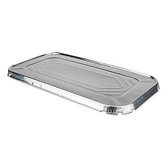 Durable Packaging Aluminum Steam Table Lids, Fits One-Thrid Size Pan, 6.56 x 12.69, 100/Carton (8500100)