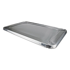 Durable Packaging Aluminum Steam Table Lids, Fits Rolled Edge Full-Size Pan, 12.88 x 20.81 x 0.63, 50/Carton (8900CRL)