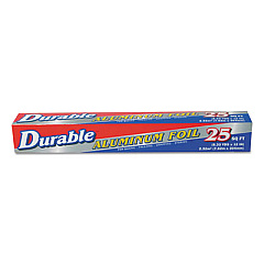 Durable Packaging Standard Aluminum Foil Roll, 12" x 25 ft, 35/Carton (9202535)