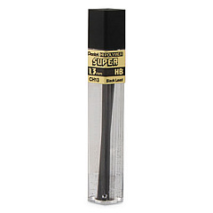 Pentel Super Hi-Polymer Lead Refill, 1.3 mm, HB, Black, 6/Tube (CH13HB)