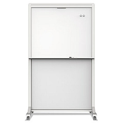 Quartet Motion Dual-Track Mobile Magnetic Dry-Erase Easel, Two 40 1/2 x 34 Panels, White (ECM4068DT)