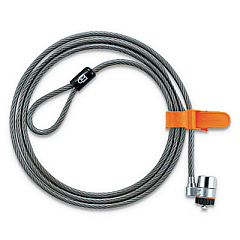 Kensington Laptop Computer Microsaver Security Cable w/Lock, White Cable, Two Keys (64068)