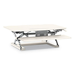 HON Coordinate Portable Desktop Riser, 35.04" x 31.1" x 5" to 16.54", White (RISERWHT)