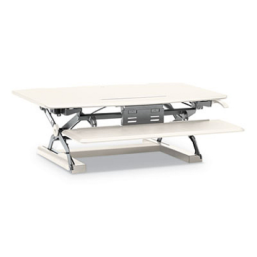 HON Coordinate Portable Desktop Riser, 35.04" x 31.1" x 5" to 16.54", White (RISERWHT)