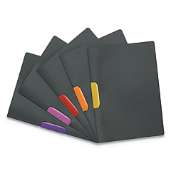 Durable DURASWING Report Cover, Clip Fastener, 8.5 x 11, Graphite/Graphite, 5/Pack (231200)