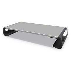 Kantek Contemporary Monitor Riser, 26.88" x 10" x 3.5", Black/Gray, Supports 60 lbs (MS725)