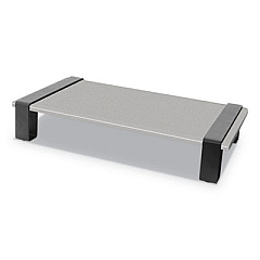 Kantek Modern Monitor Riser, 23.75" x 10.25" x 3.5", Black/Gray, Supports 60 lbs (MS735)