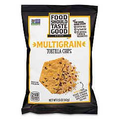 Food Should Taste Good Tortilla Chips, Multigrain with Sea Salt, 1.5 oz, 24/Carton (81233)