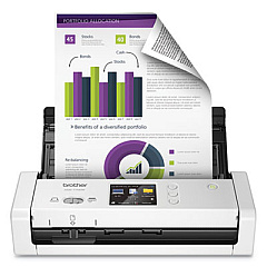 Brother ADS1700W Wireless Compact Color Desktop Scanner with Duplex and Touchscreen