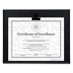DAX Plaque With Metal Clip, Wood, 8.5 x 11 Insert, Black (N15618CBT)