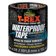 T-REX Waterproof Tape, 3" Core, 4" x 5 ft, Black (285987)