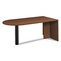 HON Foundation Peninsula with End Panel, 72w x 36d x 29h, Shaker Cherry (LM72PENF)