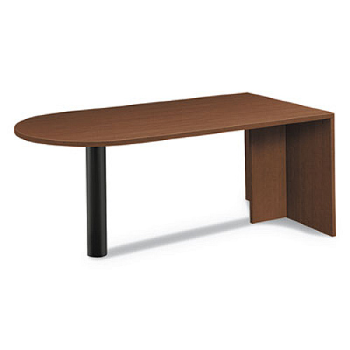 HON Foundation Peninsula with End Panel, 72w x 36d x 29h, Shaker Cherry (LM72PENF)