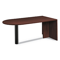 HON Foundation Peninsula with End Panel, 72w x 36d x 29h, Mahogany (LM72PENN)