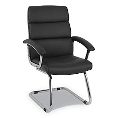 HON Traction Guest Chair, 20.1" x 27.2" x 39.3", Black Seat/Back, Chrome Base (VL102SB11)