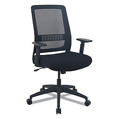 Alera EY Series Swivel Tilt Chair, Supports Up to 275 lb, 17.64" to 21.38" Seat Height, Black (ALEEY4214B)