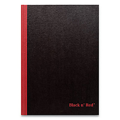 Black n' Red Hardcover Casebound Notebook, SCRIBZEE Compatible, 1 Subject, Wide/Legal Rule, Black Cover, 9.75 x 6.75, 96 Sheets (400110531)