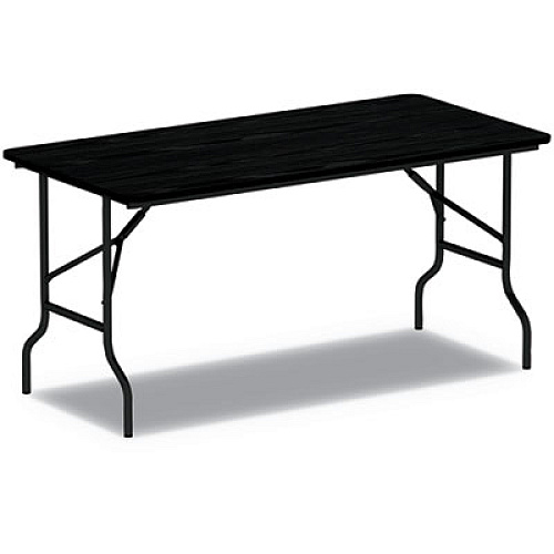 Alera Wood Folding Table, 59.88w x 29.88d x 29.13h, Black (ALEFT726030BK)