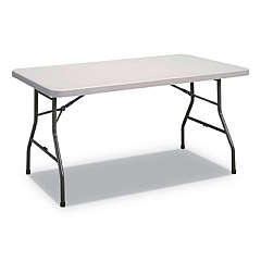 Alera Rectangular Plastic Folding Table, 60w x 30d x 29.25h, Gray (ALEPT6030G)