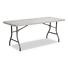 Alera Rectangular Plastic Folding Table, 72w x 29.63d x 29.25h, Gray (ALEPT7230G)