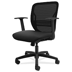 HON Gateway Mid-Back Task Chair, Supports Up to 250 lb, 17" to 22" Seat Height, Black (GVFMZ1ACCF10)