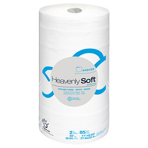Papernet Heavenly Soft Kitchen Paper Towel, Special, 2-Ply, 11 x 8.8, White, 85/Roll, 30 Rolls/Carton (410132)