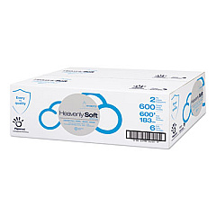 Papernet Heavenly Soft Center-Pull Towel, Special Micro Embossing, 2-Ply, 7.6 x 12, White, 600 Sheets/Roll, 6 Rolls/Carton (410073)