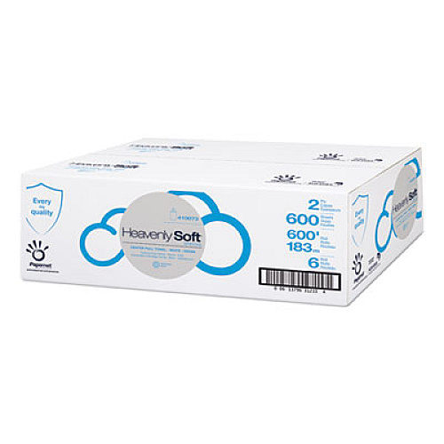 Papernet Heavenly Soft Center-Pull Towel, Special Micro Embossing, 2-Ply, 7.6 x 12, White, 600 Sheets/Roll, 6 Rolls/Carton (410073)