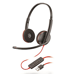 poly Blackwire 3220, Binaural, Over The Head Headset (C3220)