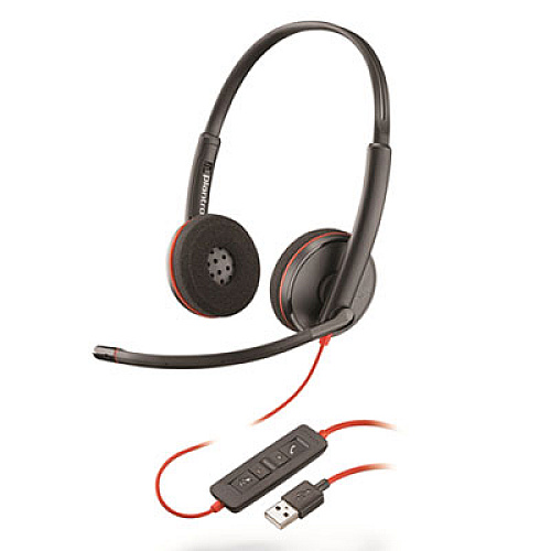 poly Blackwire 3220, Binaural, Over The Head Headset (C3220)