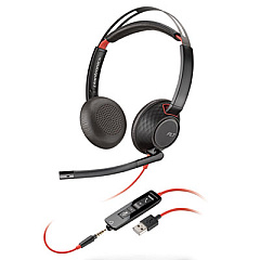 poly Blackwire 5220, Binaural, Over The Head Headset (C5220)