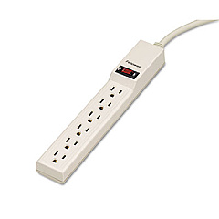 Fellowes Power Strip, 6 Outlets, 4 ft Cord, Platinum (99000)