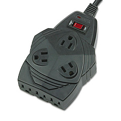 Fellowes Mighty 8 Surge Protector, 8 AC Outlets, 6 ft Cord, 1,300 J, Black (99090)