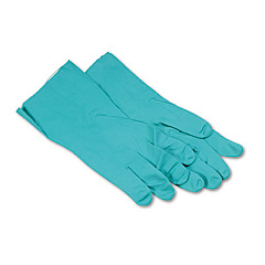 Boardwalk Nitrile Flock-Lined Gloves, X-Large, Green, Dozen (BWK183XL)
