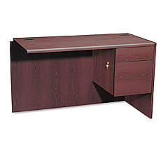 HON 10700 "L" Workstation Return, Right 3/4 Pedestal, 48w x 24d x 29 1/2h, Mahogany (10715RNN)