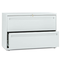 HON Brigade 700 Series Lateral File, 2 Legal/Letter-Size File Drawers, Light Gray, 42" x 18" x 28" (792LQ)