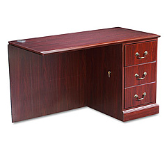 HON 94000 Series "L" Workstation Right Return, 48w x 24d x 29-1/2h, Mahogany (94215RNN)