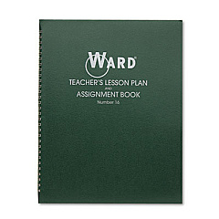 Ward Lesson Plan Book, Daily/Weekly, Two-Page Spread (Six Classes), 11 x 8.5, Green Cover (16)