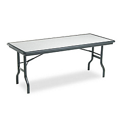 Iceberg IndestrucTable Ultimate Folding Table, 72 x 30 x 29, Granite/Black (65127)