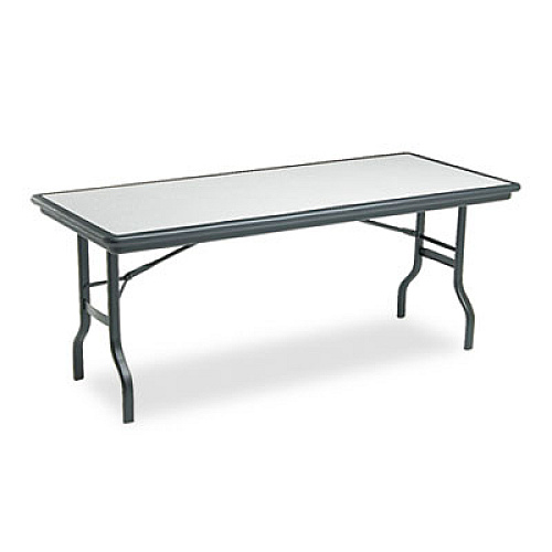 Iceberg IndestrucTable Ultimate Folding Table, 72 x 30 x 29, Granite/Black (65127)